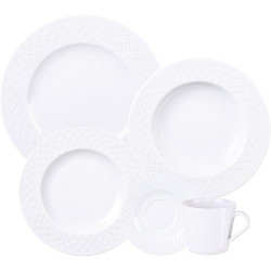 Présentation Ensemble 6 Assiettes Creuses Rondes Porcelaine Blanche