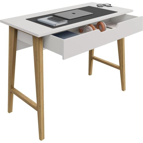 Présentation de Zoom sur Bureau Parme, école, bureau blanc, design moderne, mobilier