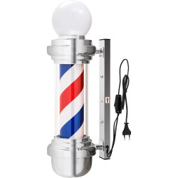 Présentation Barberpub Barberstab L018 classique, blanc, bleu, rouge, pole LED