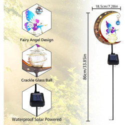 Lampes Solaires Jardin, Décoration Extérieure, Lumière Lune, LED IP65 en situation