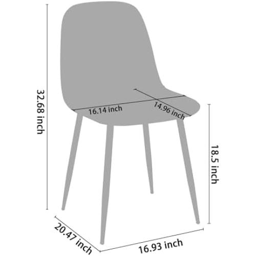 Présentation de Zoom sur Chaises Scandinaves Similicuir Rembourrées pour Cuisine et Salle à Manger