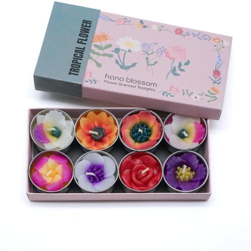 Présentation de Présentation Bougies parfumées Hana Blossom, lot de 8 pièces