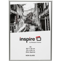 Cadre photo incassable aluminium, plaque transparente, 30x42 cm en situation