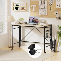 Table Bureau Pliable Rcynview, Style Industriel, Bois Métal en situation