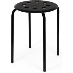 Présentation Tabouret empilable MARIUS IKEA, acier noir, design moderne