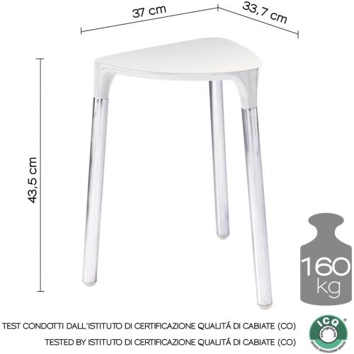 Présentation de Zoom sur Tabouret Plastic Blanc Gedy SGABELLI G 21720200000