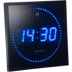 Présentation Horloge Digitale Murale Radiopilotée 170 LED Bleu