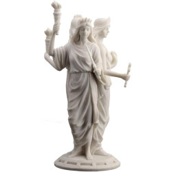 Présentation Statue Hecate Triple Déesse Blanc, Unicorn Darts