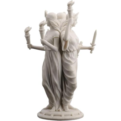 Présentation de Zoom sur Statue Hecate Triple Déesse Blanc, Unicorn Darts