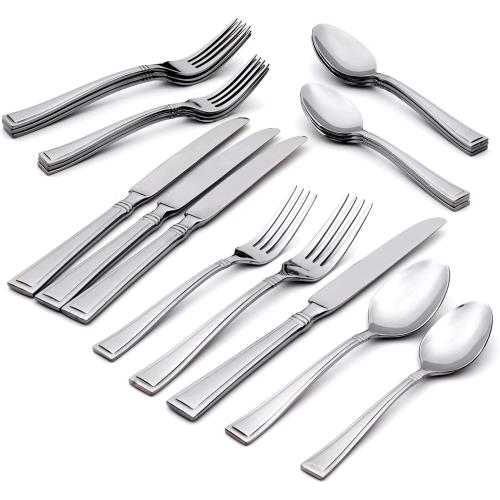 Présentation de Présentation Oneida 20PC Butler Sets, Argent, Couverts Élégants