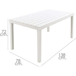 Table Sumatra Ipae Progarden, Blanc, Design Moderne en situation