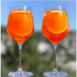 Présentation Verres à cocktail professionnels Topkapi, lot 6 Aperol Spritz