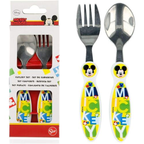 Présentation de Présentation Couverts Métalliques Mickey Mouse Disney, Set 2 Unités