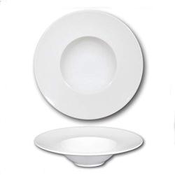 Assiettes risotto porcelaine blanche Napoli, lot 6 en situation