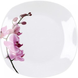 Présentation Assiette plate Kyoto Van Well, porcelaine, décor floral