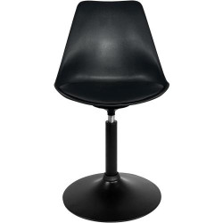 KAYELLES Chaises Pivotantes Vintage, Noir, Plastique, Simili Cuir en situation