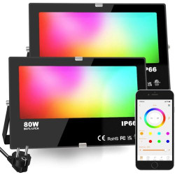 Présentation Projecteur LED extérieur iLC RGB 80W, 16 millions couleurs