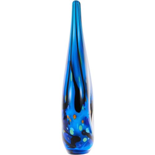 Présentation de Zoom sur Sculpture verre soufflé goutte eau bleue Luxury Lane