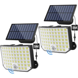 Présentation Lampe Solaire Extérieure Ortiny, 256 LED, Détecteur Mouvement