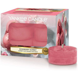 Bougies chauffe-plat classiques Yankee Candle, cire rose en situation