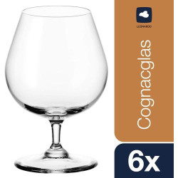 Set 6 Verres Cognac Leonardo, Ciao, Élégance Verre en situation