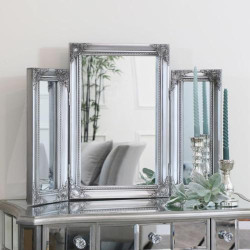 Présentation Miroir de Coiffeuse Triple Argenté Melody Maison