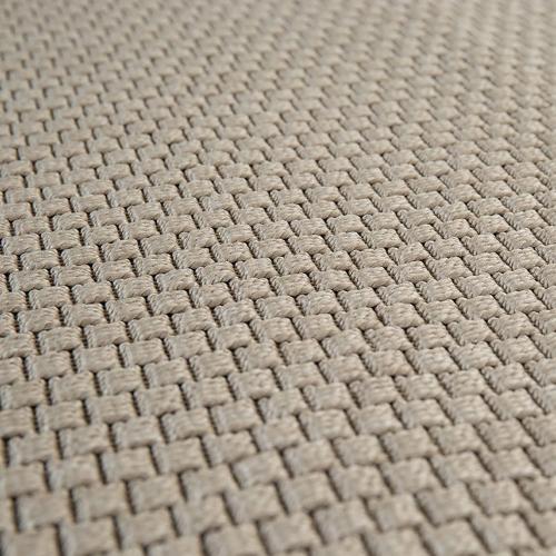 Présentation de Zoom sur Tapis Extérieur Rond Résistant Intempéries Beige Moderne