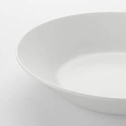 Ikea Oftast Assiettes creuses verre trempé opale, blanc en situation