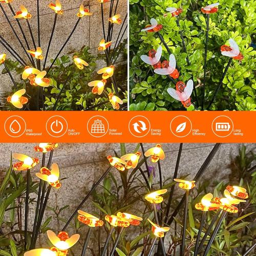 Présentation de Zoom sur Lampes Solaires Neoglint, 4 Lucioles LED Extérieur