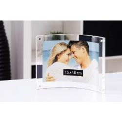 Cadre photo acrylique transparent, fermeture magnétique Wedo en situation