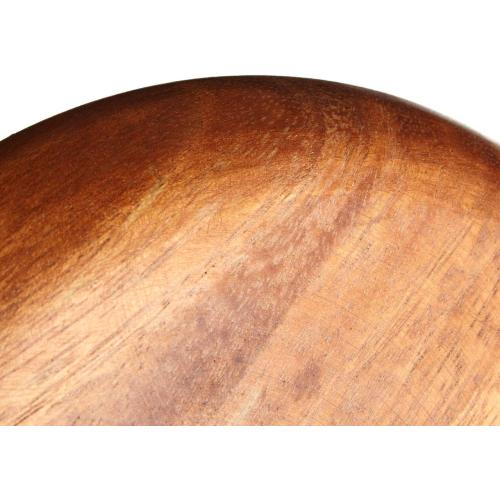 Présentation de Zoom sur Assiette en bois acacia marron, design élégant, durable