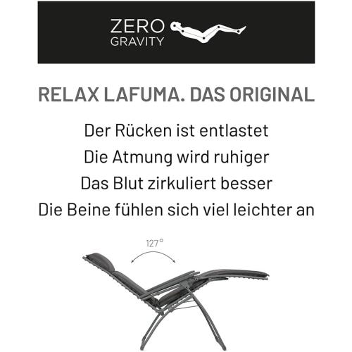 Présentation de Zoom sur Fauteuil Relax Zero Gravité Lafuma Mobilier, Gris