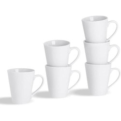 Présentation Tasses Blanches Argon Tableware, Thé, Café Latte, Boîte 24