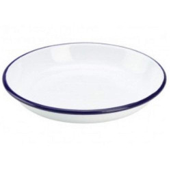 Présentation Assiette à pâtes, riz en émail, Genware, 18 cm