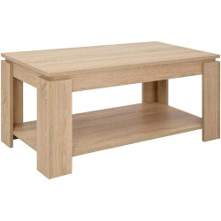 Table Basse Bakaji Design Moderne Beige, Rehausseur, Conteneur en situation