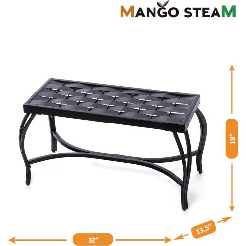 Présentation de Zoom sur Banc tissé Mango Steam, mobilier moderne, design élégant