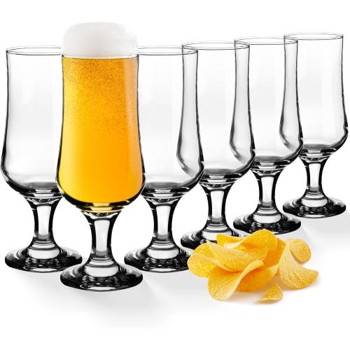 Présentation de Présentation Verres à bière en verre, lot de 6, qualité supérieure