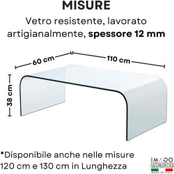 Table Basse en Verre Transparent Design Moderne - IMAGO FACTORY en situation