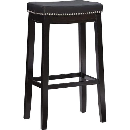 Présentation de Présentation Tabouret noir Linon Claridge, design moderne, confort