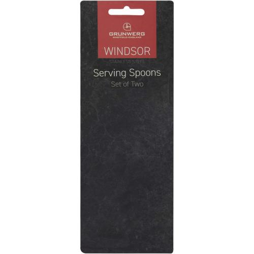 Présentation de Zoom sur Grunwerg Windsor Cuillères Service Acier Inoxydable Miroir