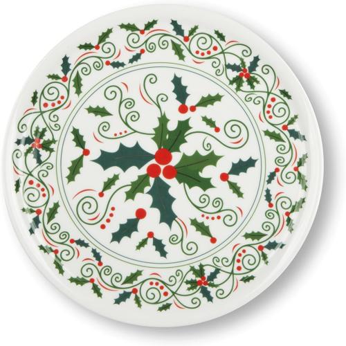 Présentation de Présentation Assiette plate porcelaine Noël, motif houx, Excelsa