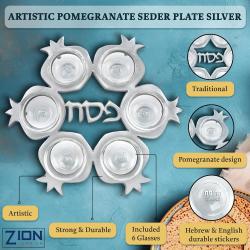 Plateau aluminium brillant, 6 revêtements verre, Seder en situation