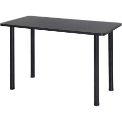 Présentation Table à Manger Contemporaine Bois, Pieds Acier Inoxydable Noir