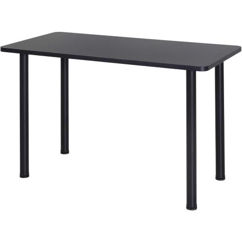 Présentation de Présentation Table à Manger Contemporaine Bois, Pieds Acier Inoxydable Noir