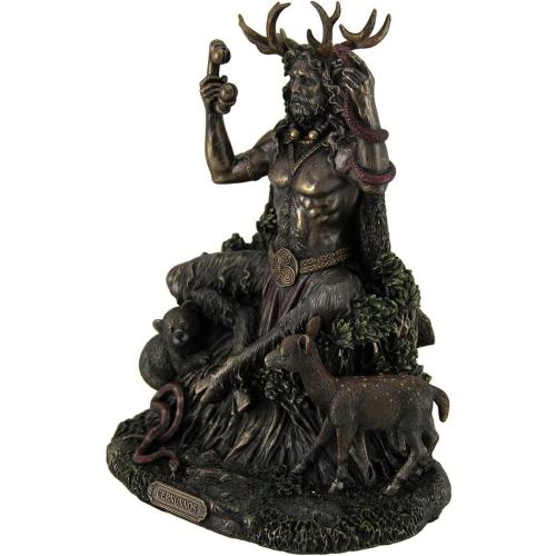 Présentation de Statue Cernunnos, Dieu Cornu, Animaux, Veronese Design en situation