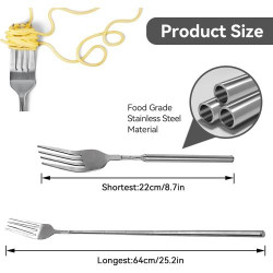 Fourchette Télescopique Agatige, Long Manche, Extensible en situation