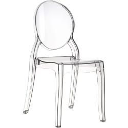 Présentation Chaises Brera Polycarbonate Transparent, Lot de 4 Empilables