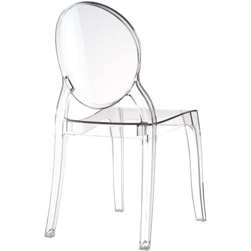 Présentation de Zoom sur Chaises Brera Polycarbonate Transparent, Lot de 4 Empilables