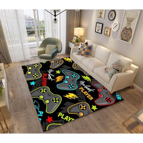 Présentation de Présentation Tapis Gamer 3D Antidérapant Moderne, Décoration Colorée