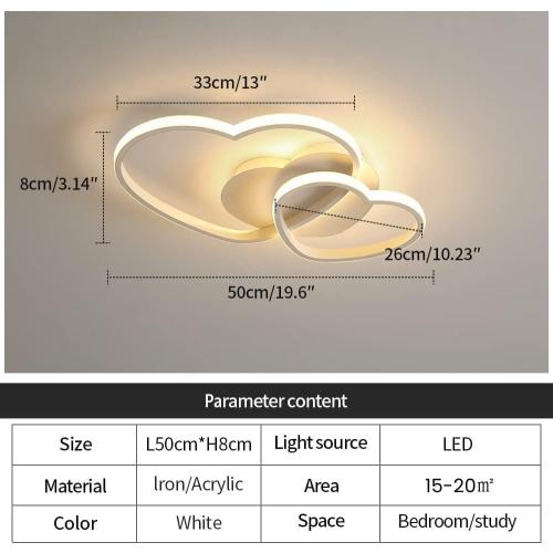 Présentation de Zoom sur Plafonnier LED Dimmable, 64W, 4800LM, Télécommande, Moderne